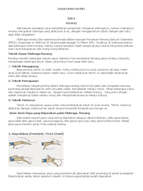 Rangkuman Materi Pjok Pdf