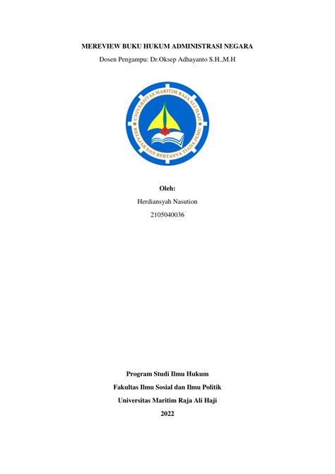 Pdf Mereview Buku Hukum Administrasi Negara