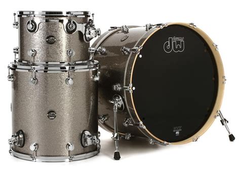 Dw Performance Series 3 Piece Shell Pack Titanium Sparkle Finishply 14 X22 Sweetwater