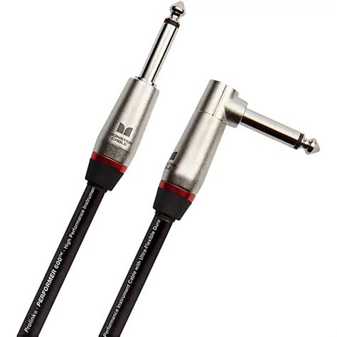 Monster Cable Performer 600 1 4 Angled To Straight Instrument Cable