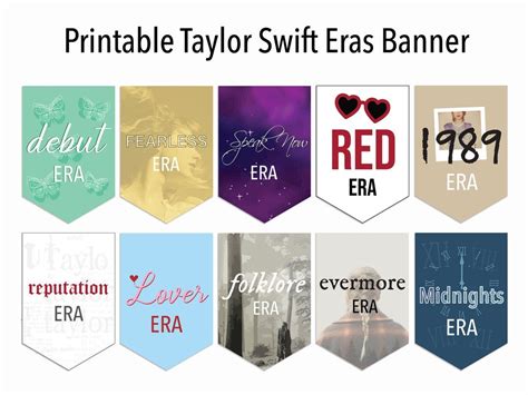 Printable Taylor Swift Banner Taylor Swift ERAS Party Banner Printable ...