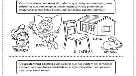 Atividades Substantivos Concreto E Abstrato Librain