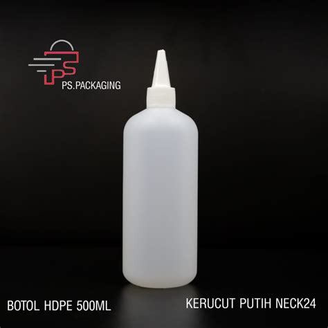 Jual Botol Kerucut 500 Ml Hdpe Natural Neck 24 Botol Tinta 500 Ml