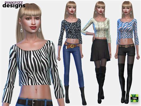 The Sims Resource Animal Print Top