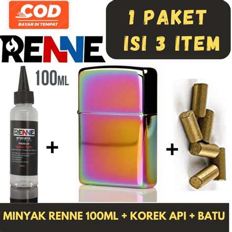 Jual Paket Hemat Korek Api Kantai Rainbow Plus Minyak Renne 100ml Dan