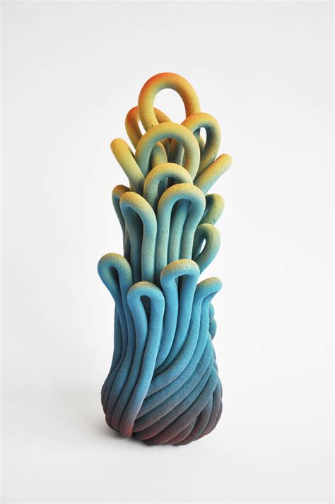 Mesmerizing Abstract Ceramic Sculptures Composed Of Multiples Loops Tentacles And Coils By