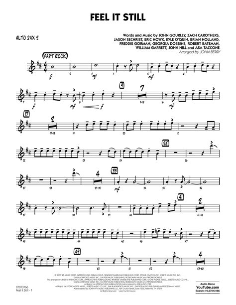 Feel It Still Alto Sax By John Berry Sheet Music For Jazz Ensemble