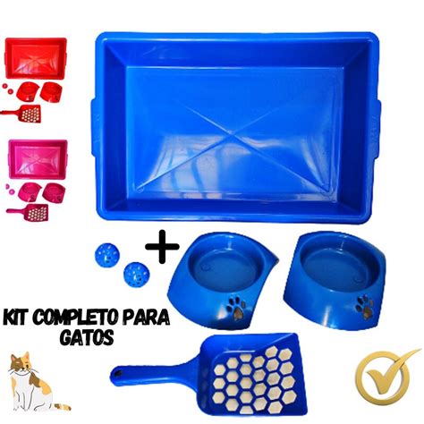 Kit Bandeja Higiênica Para Gatos Completo Sanitário Caixa De Areia