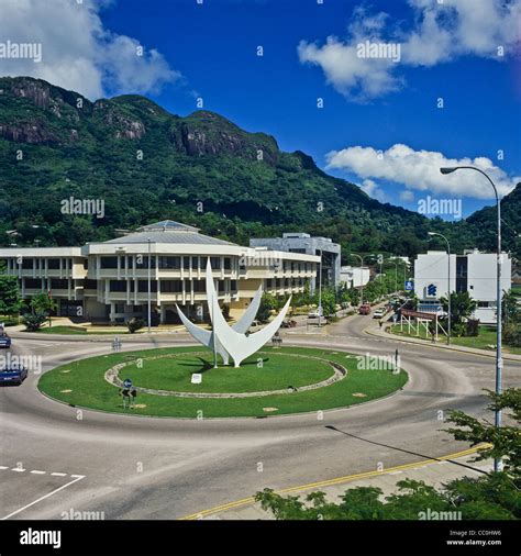 Roundabout With Bicentennial Monument Victoria Mahé Island