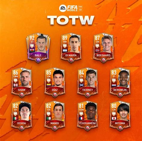 Fifa Mobile Team Of The Week Totw Squad And More