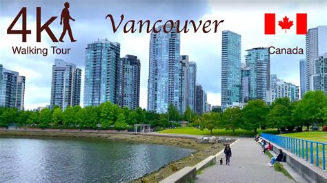 Walking In The Rain 4K Yaletown Seawall Vancouver Canada Fancy