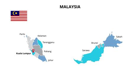 Map of malaysia Royalty Free Vector Image - VectorStock