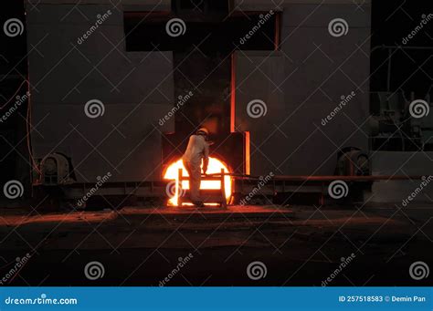 Metal smelting casting stock image. Image of metallurgy - 257518583