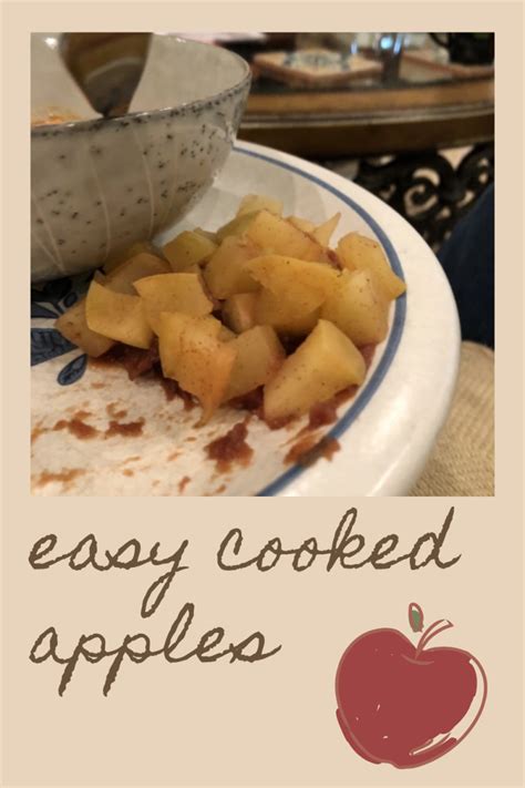 Easy Microwave Cooked Apples Cooked Apples Microwave Cooking Cooking