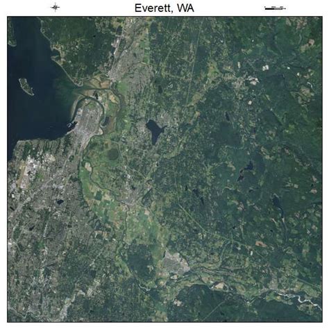 Aerial Photography Map of Everett, WA Washington