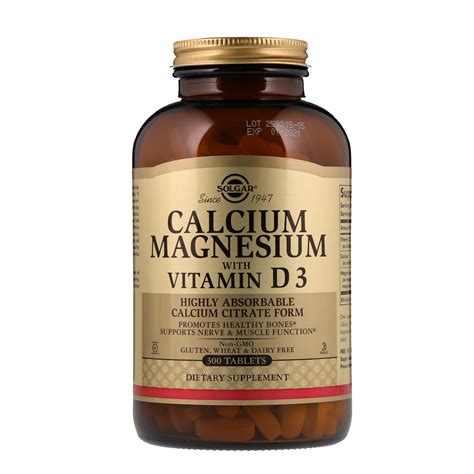 Solgar Calcium Magnesium With Vitamin D3 300 Tablets Byclue