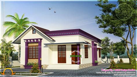 Small Sloping Roof Single Floor Home Kerala Home Design And Floor