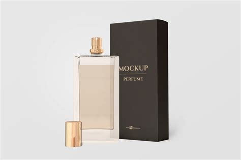 Free Perfume Bottle and Box Mockup (PSD) - Psfreebies