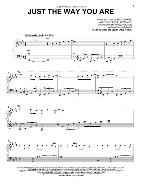 Just The Way You Are Sheet Music Direct