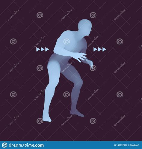 Combatiente Concepto De Los Deportes Cuerpo Humano D S Mbolo Del