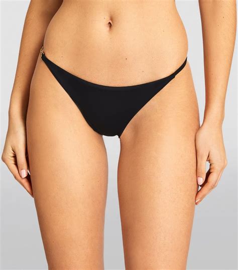 Womens Versace Black Medusa Bikini Bottoms Harrods UK