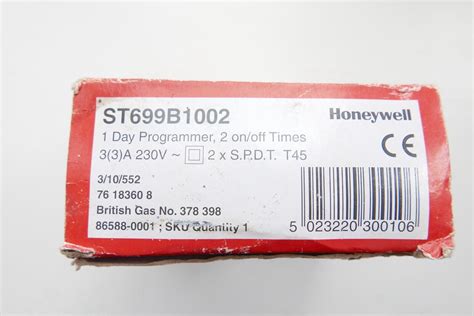 Honeywell St699 2 Channel 24 Hr 1 Day Programmer St699b1002 Ebay