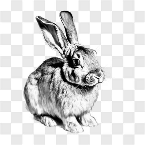 Download Black-and-White Bunny Rabbit Drawing Sketches Online ...