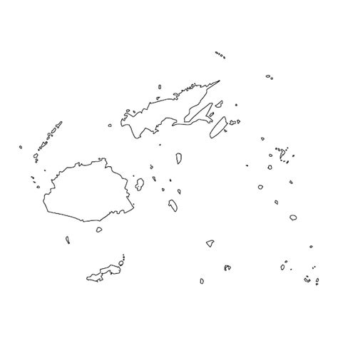 Premium Vector High Detailed Vector Map Fiji