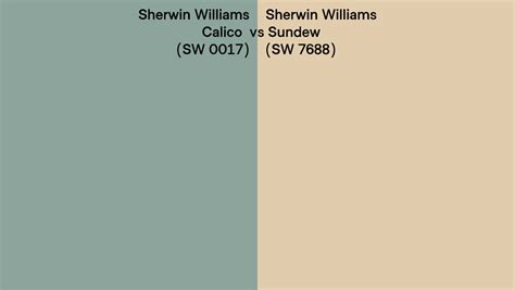 Sherwin Williams Calico Vs Sundew Side By Side Comparison