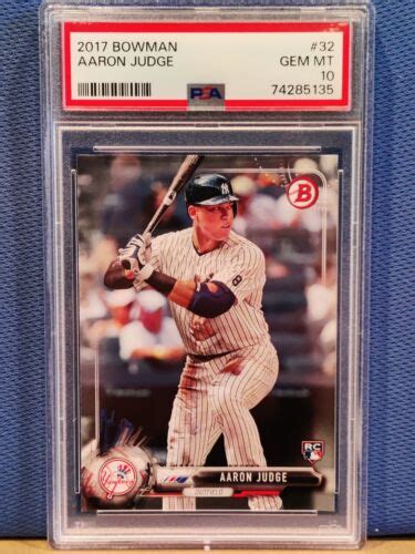 Aaron Judge Bowman Rookie Rc Logo Psa Gem Mint Yankees