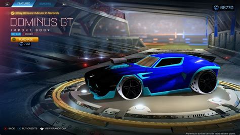 Rocket League Item Shop New Sky Blue Dominus Gt Import Car