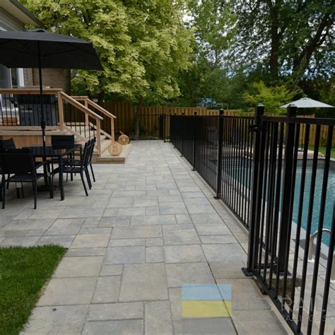 Metal deck railings on a cedar deck in Toronto create a great effect ...