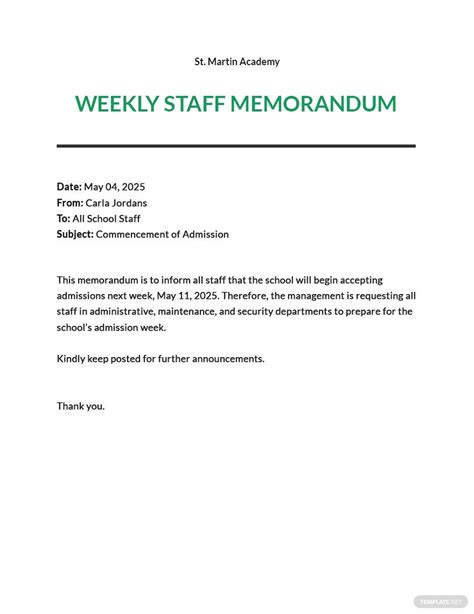 Staff Memo Template Microsoft Word Templatesmicrosoft Word Templates