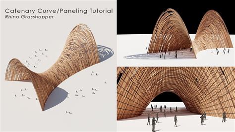 Catenary Curves Paneling Rhino Grasshopper Tutorial Parametric Architecture Youtube