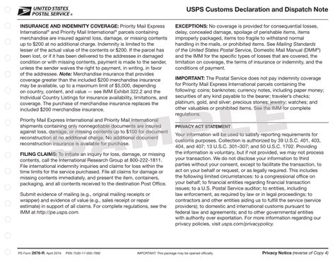 PS Form 2976-R - Fill Out, Sign Online and Download Printable PDF ...