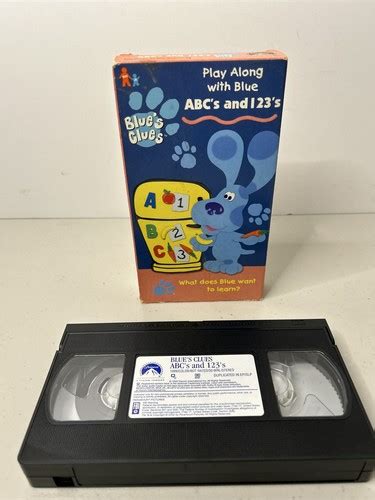 Blues Clues Abcs And 123s Vhs 1999 Abcs And 123s 97368357433 Ebay