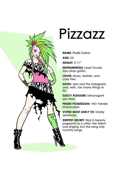 Pizzazz Bio For Jem The Holograms Idw Comic Misfits Characters