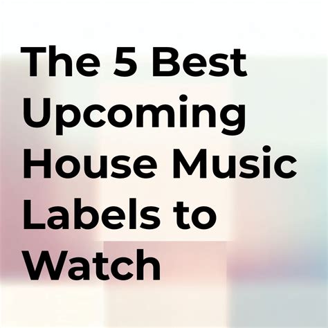 The 5 Best Upcoming House Music Labels to Watch in 2025