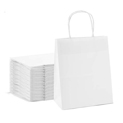 Buy Gssusa White Kraft Paper Gift Bags X X Paper Bags With