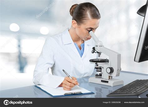 Scientist Working With Microscope Stock Photo By Billiondigital 308029296