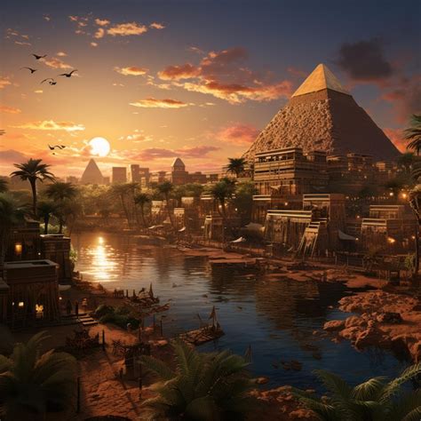 Premium Photo Illustration Of The World Of Ancient Egypt