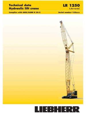 Liebherr Lr Load Chart Specification Cranepedia