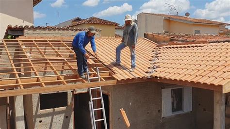 COBERTURA 2 ÁGUAS ÁGUA FURTADA Carpintaria telhado colonial