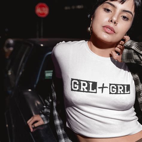 Girl Girl Baby Tee LGBTQ Shirt Y K Baby Tee S Top Lesbian Gay Pride Month Graphic Tee