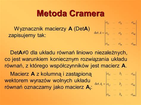 Metody Numeryczne Cz Rozwi Zywanie Uk Ad W R Wna Liniowych