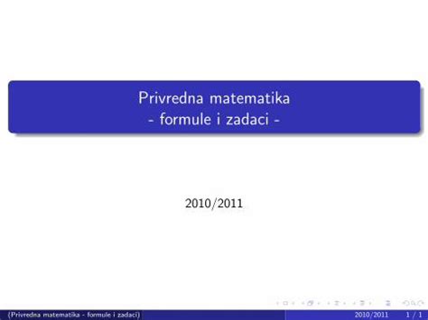 Pdf Privredna Matematika Formule I Zadaci Dokumen Tips