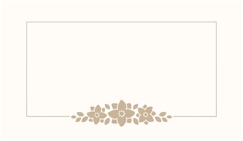 Floral beige rectangle frame. Botanical boho border vector illustration ...