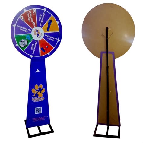 Ruleta de Sorteo Sencilla. Modelo Pedestal. Medidas 1.7 x 0.7m