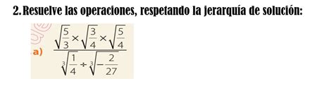 Solved 2 Resuelve las operaciones respetando la jerarquía de solución