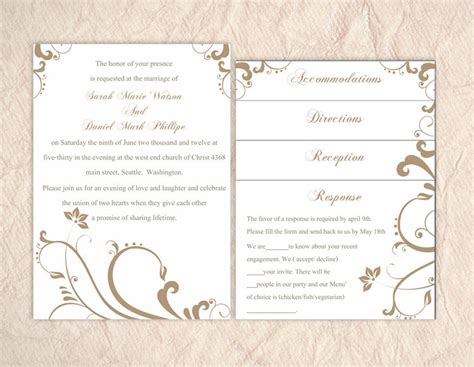 Pocket Wedding Invitation Template Download Printable Wedding - Etsy